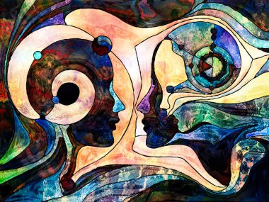 Vitray sonsuza dek serisi. Arka plan tasarımı renk parçaları, şekil desen ve tasarım ve sanat, Uzay Bölümü konuda semboller