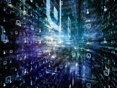 Dijital City serisi. Tasarım projeleri için fon olarak hizmet etmek için üç boyutlu Fraktallar ve numaraları yapılan bilgisayarlar, bilim, sanal gerçeklik ve modern teknoloji ile ilgili