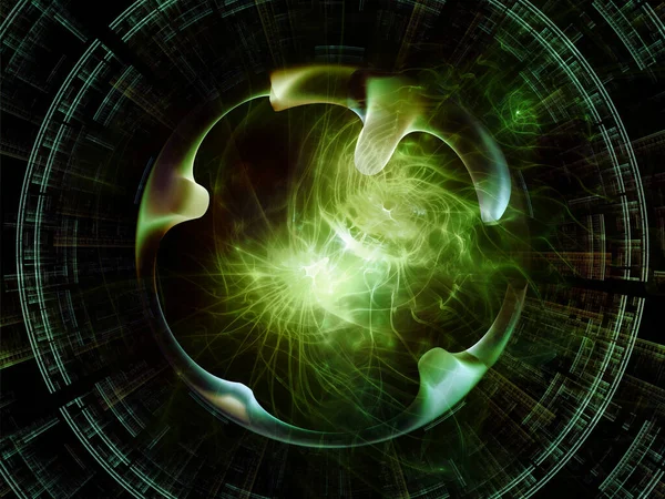 Fraktal girdap serisi. Konu tasarım, illüstrasyon, modern bilim ve teknoloji üzerinde ışık ve fraktal geometri desenleri soyut tasarım yapılmış