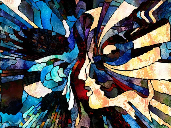 Lekeli Glass Forever serisi. Sanat, uzay bölünmesi ve tasarım projeleri için uygun renk parçaları, şekil desenleri ve sembollerin soyut düzenlenmesi