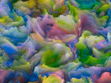 Organik tuval serisi. Yaşamdaki ve sanattaki yaratıcılıkla ilgili projeler için renkli ve ayrıntılı dokuların yaratıcı düzenlenmesi