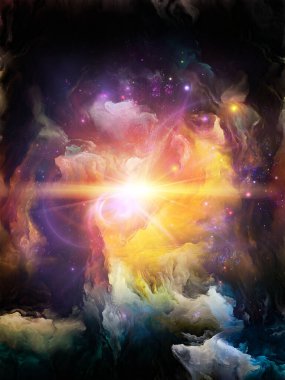 Color Lives serisi. Yaşam, yaratıcılık ve sanat üzerine fraktal boyanın fraktal hareketlerinin arkaplan tasarımı