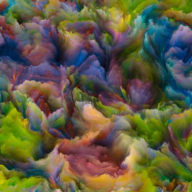 Organik tuval serisi. Yaşamda ve sanatta yaratıcılıkla ilgili renkli ve detaylı dokulardan oluşan soyut tasarım