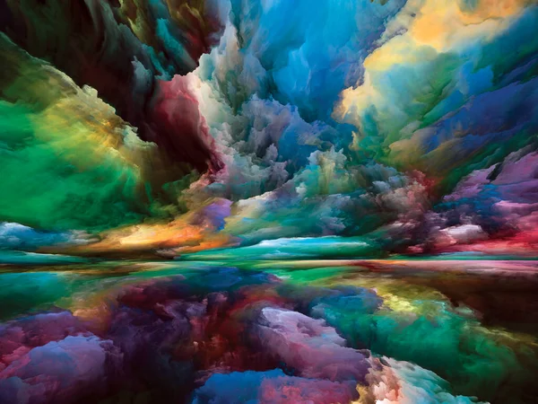 Rainbow Landscape Vezi Niciodată Serialul World Design Compus Din Culori — Fotografie, imagine de stoc