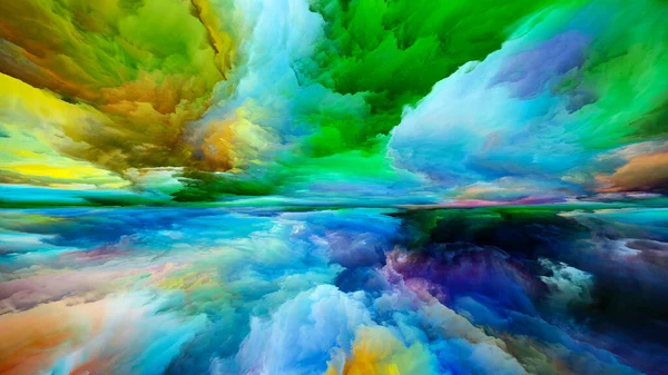 Fantasielandschaft Farbträume Abstraktes Design Aus Farbe Texturen Und Verlaufswolken Zusammenhang — Stockfoto