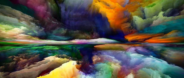 Τοπίο Φαντασίας Σειρά Χρωματικών Ονείρων Αφηρημένος Σχεδιασμός Από Χρώματα Υφές — Φωτογραφία Αρχείου