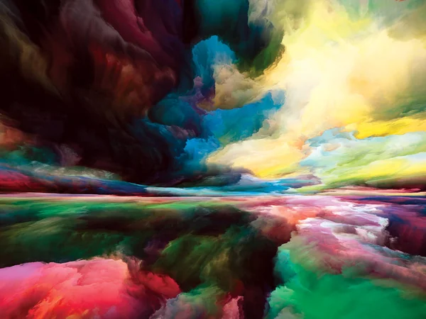 Imagination Landscape Série Color Dreams Design Barev Textur Gradientních Mraků — Stock fotografie