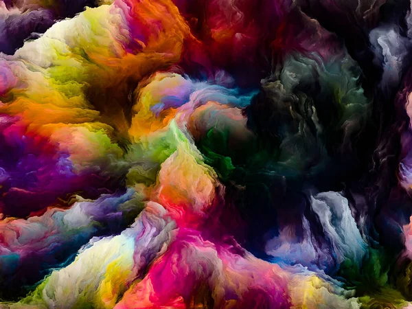 Color Lives Series Background Design Colorful Motion Fractal Paint Canvas — Stock Photo, Image