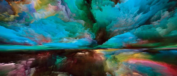 風景の数学 世界シリーズには登場しない 内側の生活 ドラマ 芸術とデザインに関連する概念における色 テクスチャ グラデーション雲の創造的な配置 — ストック写真
