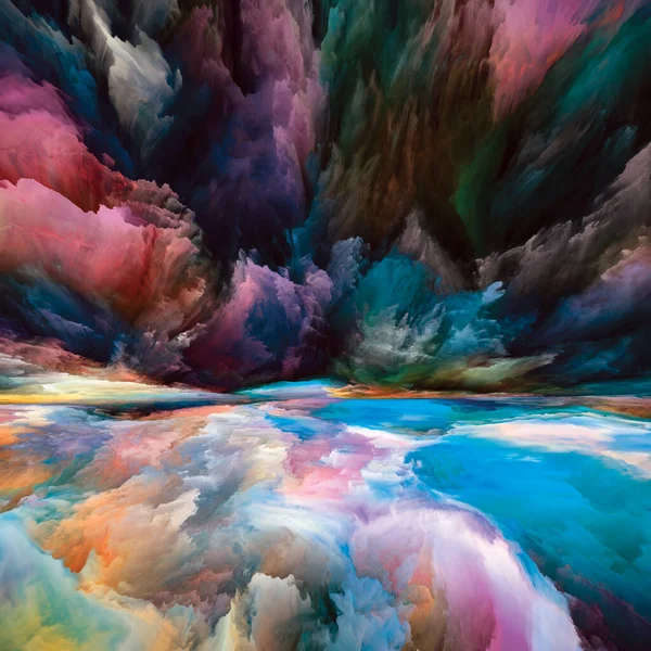 Paesaggio Dei Gradienti Serie Color Dreams Composizione Visivamente Piacevole Vernice — Foto Stock