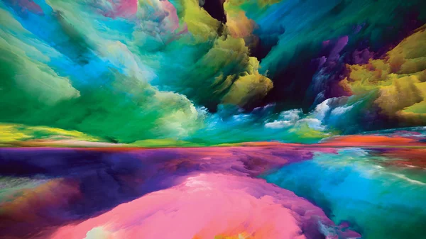 Paisaje Mágico Serie Sueños Color Fondo Pintura Texturas Nubes Degradadas —  Fotos de Stock
