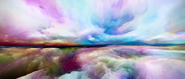 Landschaftszauber Farbträume Hintergrund Aus Farbe Texturen Und Farbwolken Verbindung Mit — Stockfoto