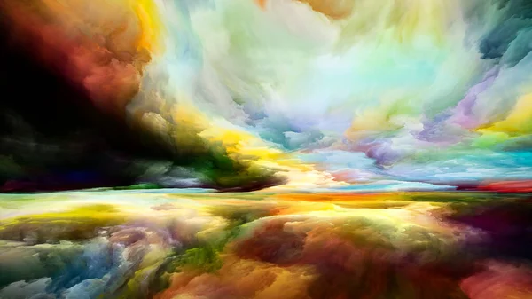 Sufletul Este Multicolor Peisaje Din Seria Mind Aranjament Vopsea Strălucitoare — Fotografie, imagine de stoc