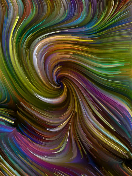 彩色漩涡系列 创造力和艺术主题光谱纤维五彩缤纷运动的构成 — 图库照片