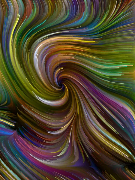 Color Swirl Serie Zusammensetzung Der Bunten Bewegung Der Spektralfasern Zum — Stockfoto