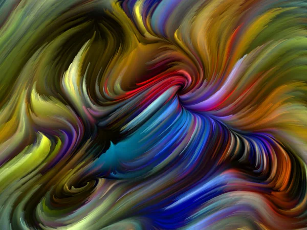 Série Color Swirl Composição Movimento Colorido Fibras Espectrais Associação Com — Fotografia de Stock