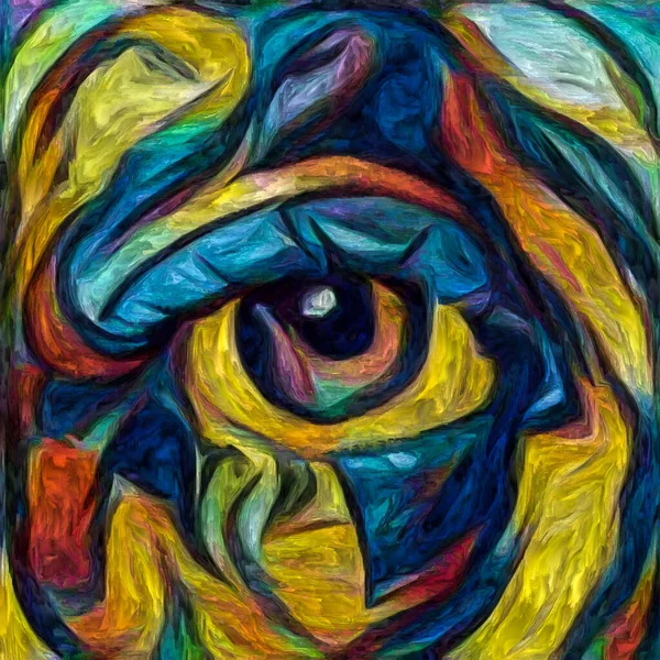 Serie Visión Artística Modelos Ojo Renderizado Estilo Pintura Abstracta Sobre — Foto de Stock