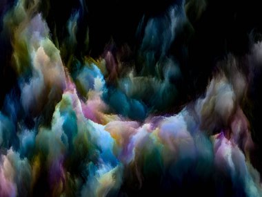 Canlı Parçacıkgökkuşağı Adası serisi. Sanat, yaratıcılık ve tasarım konusunda canlı tonlar ve degradelerin arka plan tasarımı