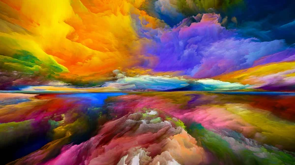 Rainbow Enlightenment Escape Reality Series Interplay Surreal Sunset Sunrise Colors — Stock Photo, Image