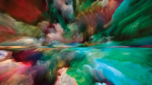 Krajobraz Widmowy Seria Color Dreams Artystyczne Tło Wykonane Farb Tekstur — Zdjęcie stockowe