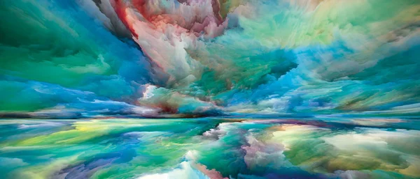 Paisaje Multicolor Serie Sueños Color Composición Pintura Texturas Nubes Gradiente — Foto de Stock