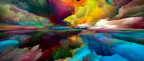 Afterlife Colors Landscapes Mind Series Backdrop Bright Paint Motion Gradients — Stock Photo, Image