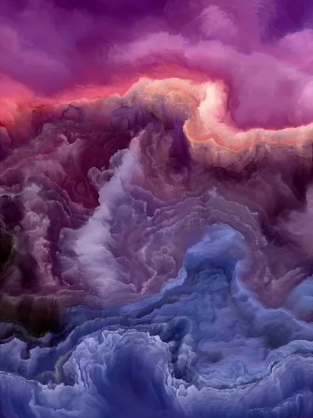 Kleur Abstractie Onmogelijke Planet Serie Achtergrond Van Levendige Stroming Van — Stockfoto