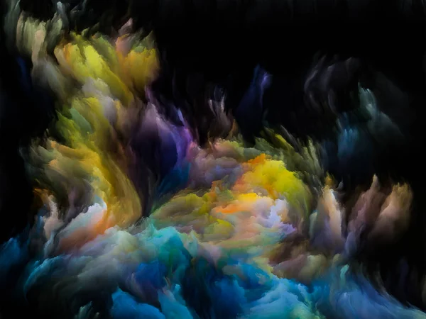 Χρωματίζοντας Διαστημική Σειρά Τρεις Διαστάσεις Πολύχρωμοι Θολές Σχηματισμοί Άντληση Στο — Φωτογραφία Αρχείου