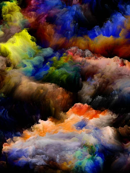 Динамика Краски Серия Color Dream Взаимодействие Градиентов Спектральных Оттенков Связанных — стоковое фото