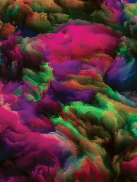 Серия Color Swirl Абстрактная Композиция Красочного Движения Жидкой Краски Холсте — стоковое фото