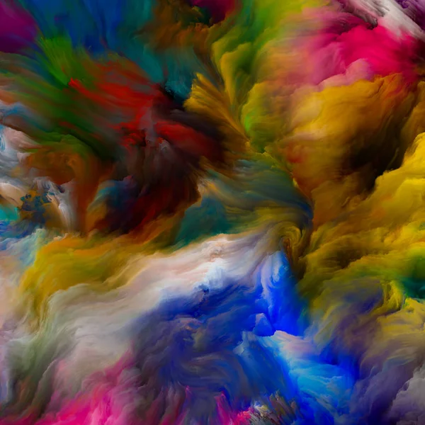 Color Swirl Serien Visuellt Tilltalande Sammansättning Färgglada Rörelse Flytande Färg — Stockfoto