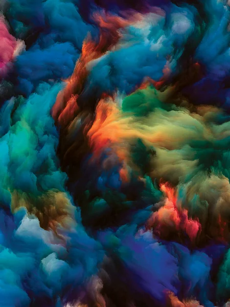 Серия Color Swirl Художественная Абстракция Состоящая Красочного Движения Жидкой Краски — стоковое фото