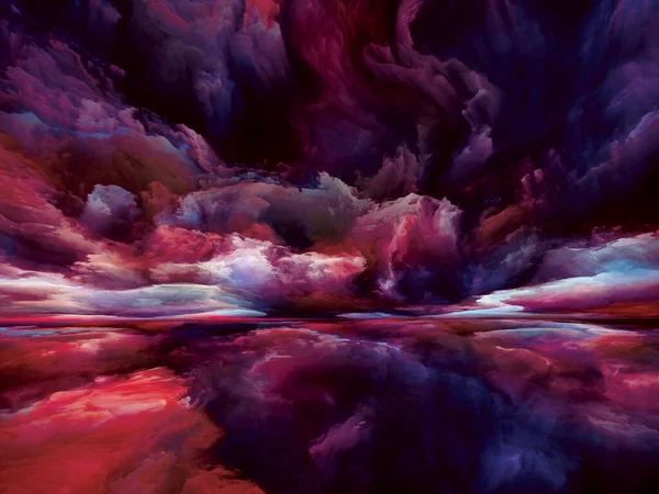 内部の風景 色夢シリーズ 内側の世界 想像力 芸術とデザインに関連する塗料 テクスチャやグラデーション雲で作られた抽象的なデザイン — ストック写真
