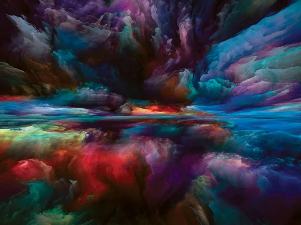 Paesaggio Spettrale Serie Color Dreams Scenografia Vernici Texture Nuvole Gradienti — Foto Stock