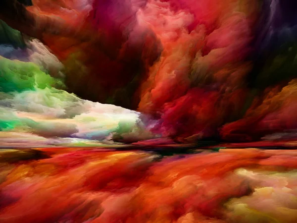 Paysage Imaginaire Série Color Dreams Composition Fond Peinture Des Textures — Photo