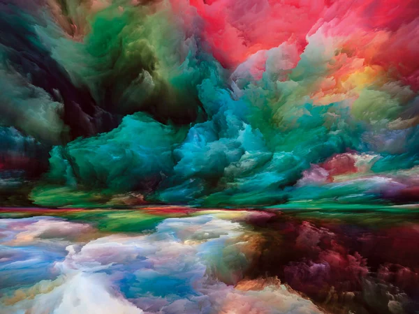 Multicolor Landscape Vidět Seriál Nikdy Svět Kompozice Barev Textur Gradientních — Stock fotografie