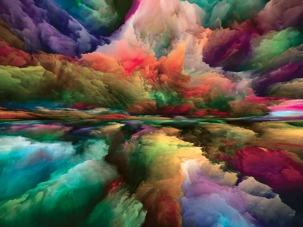 Paesaggio Interno Serie Color Dreams Sfondo Visivamente Attraente Fatto Vernice — Foto Stock
