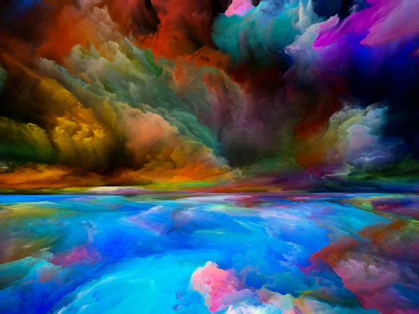 Ölümün Ötesindeki Renkler Gerçekliğe Kaçış Dizisi Manzara Resmi Hayal Gücü — Stok fotoğraf