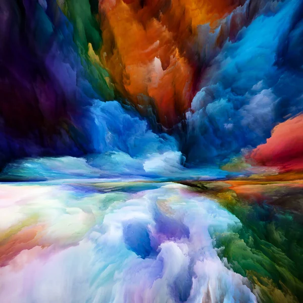 Spectral Landscape Seeing Never World Series Graphic Composition Colors Textures — 스톡 사진