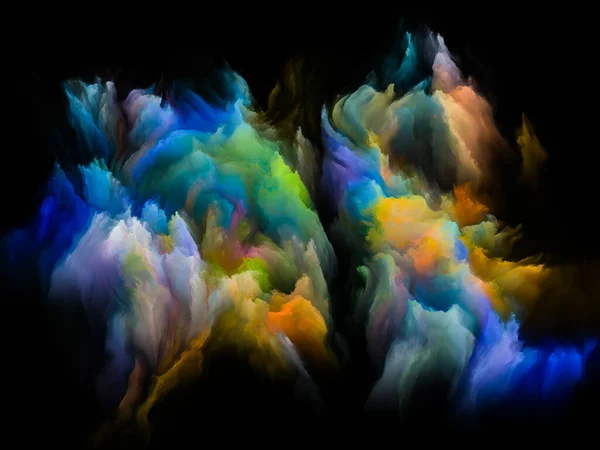 Série Coloriage Espace Formations Nuageuses Panachées Trois Dimensions Abstraction Sur — Photo