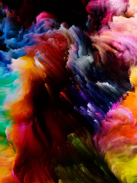 彩色漩涡系列 画布上液体颜料五彩缤纷运动的背景 用于生活 创造力和艺术项目 — 图库照片