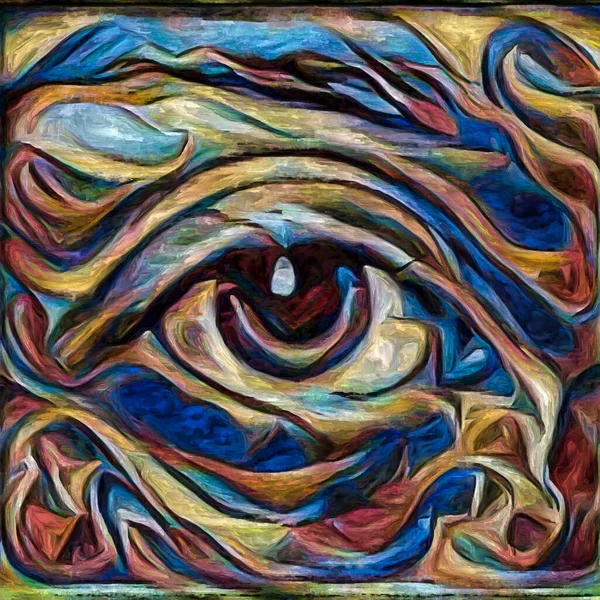 Artistic Vision Series Female Eye Rendered Abstract Painting Style Subject — Stock Photo, Image