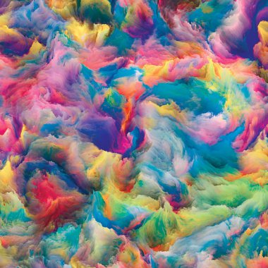 Organik tuval serisi. Hayattaki ve sanattaki yaratıcılıkla kavramsal ilişkili renkli ve detaylı dokuların görüntüsü