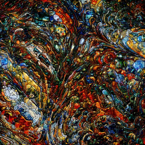 Colors Life Abstraktion Digitaler Glasmalerei Zum Thema Organische Kräfte Und — Stockfoto