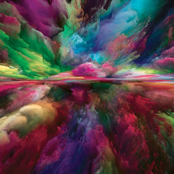 スペクトルランド 色夢シリーズ 内側の世界 想像力 芸術とデザインに関連する塗料 テクスチャやグラデーション雲の背景デザイン — ストック写真