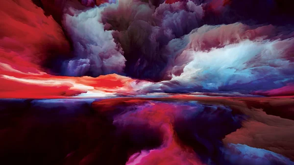 Regnbågens Landskap Color Dreams Serien Design Som Består Färg Texturer — Stockfoto