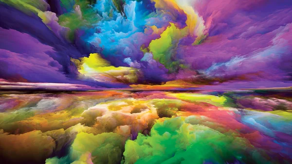 Terra Spettrale Serie Color Dreams Scenografia Vernici Texture Nuvole Gradienti — Foto Stock