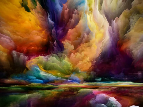Sonhos Coloridos Paisagens Série Mente Abstração Artística Pintura Brilhante Gradientes — Fotografia de Stock