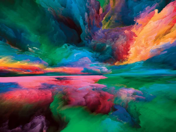 Hayal Dünyası Manzarası Color Dreams Serisi Dünya Hayal Gücü Şiir — Stok fotoğraf