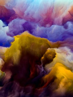 Jüpiter'in üst atmosferi. İmkansız Gezegen serisi. Sanat, yaratıcılık ve tasarımla ilgili canlı tonlar ve degradelerin etkileşimi